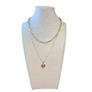 Double layered “Y” necklace